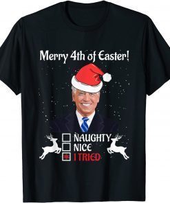 Joe Biden Merry 4th Of Easter Ugly Christmas Sweater T-Shirt