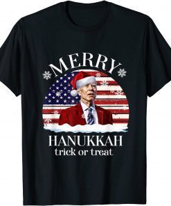 Joe Biden Merry Hanukkah Easter Anti Biden USA Flag Classic Shirt