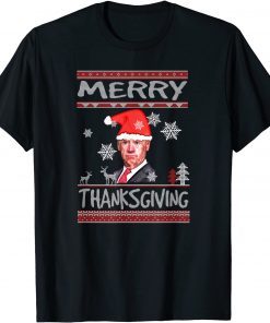 Joe Biden Merry Thanksgiving Ugly Christmas Pajama Gift Shirt