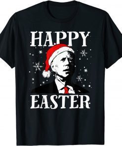 Joe Biden Santa Hat Happy Easter Ugly Christmas Unisex Shirt