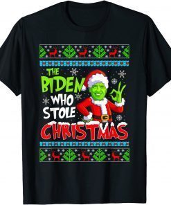 Joe Biden Santa The Biden Who Stole Christmas Ugly Xmas T-Shirt