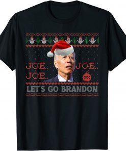 Joe Let's Go Brandon Ugly Christmas Biden Xmas Unisex T-Shirt