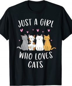 Just A Girl Who Loves Cats Cute Cat Lover Unisex Shirt