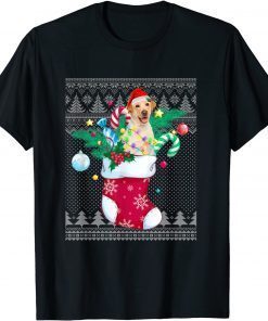 Labrador In Sock Funny Christmas Ugly Pajama Xmas Santa Dog Classic T-Shirt