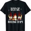 Lefse Rolling Team Gnomes Christmas Xmas Plaid T-Shirt