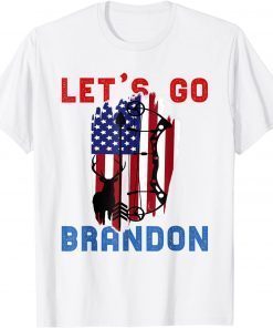 Let's Go 2024 Brandon Arrow Flag And Deer Christmas T-Shirt