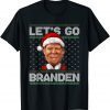 Let's Go Braden Brandon Santa Hat Ugly Christmas Style Gift T-Shirt