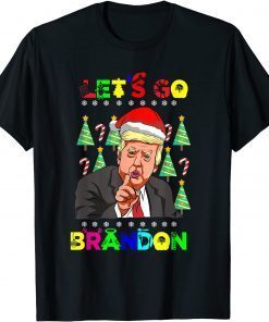 Let's Go Branden Brandon Anti Liberal Santa Trump Xmas Unisex Shirt