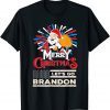 Let's Go Branden Merry Christmas Patriotic Santa Claus Limited Shirt