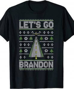 Let's Go Brandon Air Plane U.S. Force Army Ugly Xmas T-Shirt