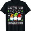 Let's Go Brandon American Flag Gnome Ugly Christmas Unisex Shirt