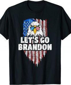 Lets Go Brandon American Flag with Bald Eagle Gift Shirt