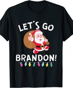Let's Go Brandon Anti Biden Funny Santa Christmas Limited T-Shirt