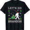 Lets Go Brandon Bigfoot Sasquatch Ugly Xmas Sweater Classic Shirt