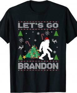 Lets Go Brandon Bigfoot Sasquatch Ugly Xmas Sweater Classic Shirt
