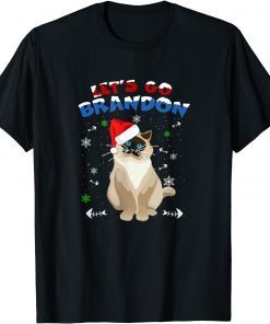 Let's Go Brandon Cat Christmas Unisex Shirt