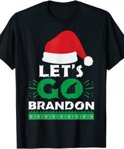 Let's Go Brandon Christmas 2021 Santa Hat Ugly Christmas Classic Shirt