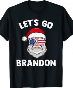 Let's Go Brandon Christmas American Sunglasses Santa Claus Classic Shirt