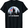 Lets Go Brandon Christmas Bigfoot Middle Finger America Flag Gift Shirt