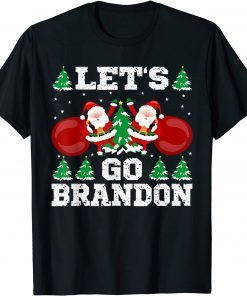 Let's Go Brandon Christmas Eve Holiday Santa Xmas Tee Shirt