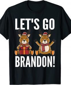 Let's Go Brandon Christmas Reindeer Holiday T-Shirt
