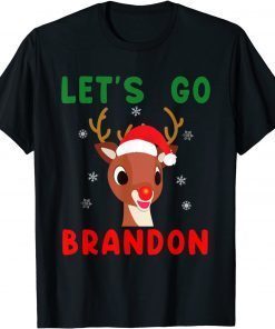 Let's Go Brandon Christmas Rudolph Family Matching Pajamas Gift Shirt