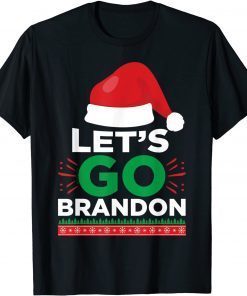 Let's Go Brandon Christmas Santa Hat T-Shirt