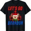 Let's Go Brandon Christmas Santa Rudolph Red Boom Classic Shirt