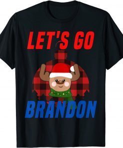 Let's Go Brandon Christmas Santa Rudolph Red Boom Classic Shirt