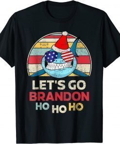Let's Go Brandon Christmas Santa Shark Ho Ho Anti-joe Biden Unisex Shirt