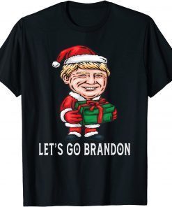 Let's Go Brandon Christmas Santa Trump Gift Shirt