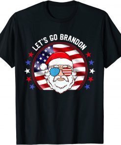 Let’s Go Brandon Christmas Santa Xmas American Flag Limited Shirt