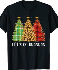 Let's Go Brandon Christmas Tree Leopard Print Classic Shirt