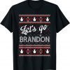 Let's Go Brandon Christmas Ugly Sweater Snowman Gift Shirt