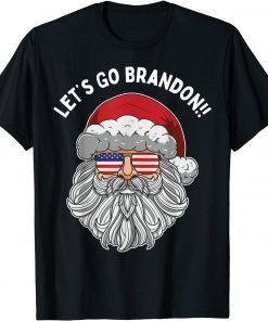 Let's Go Brandon Cool Patriotic Santa Claus Christmas Classic Shirt