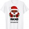 Let's Go Brandon Dark Skin Santa Classic Shirt
