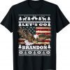 Lets Go Brandon Funny Eagle Santa Hat Ugly With Us Flag Gift Shirt