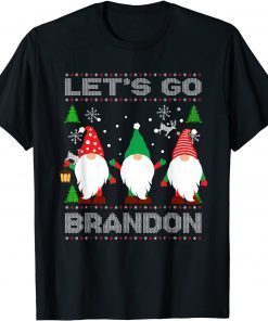 Let's Go Brandon Gnome Christmas Gnome Ugly Christmas Classic Shirt