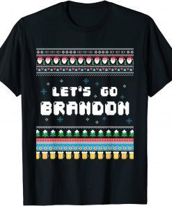 Let's Go Brandon Impeach 46 Anti Biden Chant Ugly Christmas T-Shirt