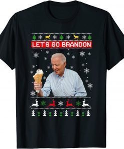 Let's Go Brandon Impeach 46 Anti Biden Chant Ugly Christmas Classic Shirt