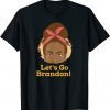 Let's Go Brandon Impeach Biden American Messy Bun Woman Classic Shirt
