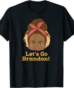 Let's Go Brandon Impeach Biden American Messy Bun Woman Classic Shirt