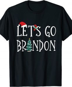 Let's Go Brandon Lets Go Brandon Santa Hat Christmas Gift Shirt