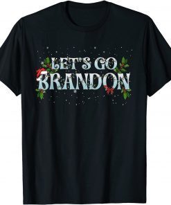 Let's Go Brandon Lights Christmas Ugly Christmas Impeach T-Shirt