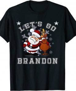 Let's Go Brandon Santa Reindeer Christmas Holiday Biden T-Shirt