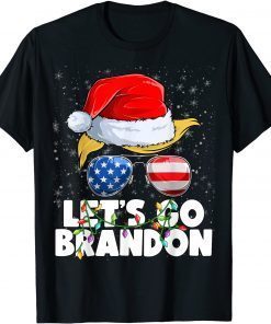 Let's Go Brandon Santa Trump USA Flag Snglasses Classic Shirt