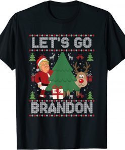 Let's Go Brandon Santa Trump Ugly Christmas Sweater Classic Shirt
