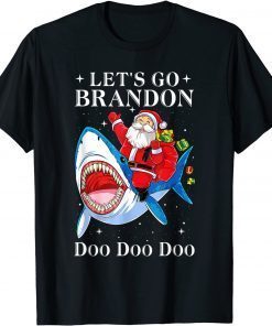 Let's Go Brandon Shark Doo Doo Christmas Santa Classic Shirt
