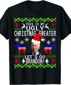 Let's Go Brandon Shirt Ugly Christmas Anti Biden Pro America T-Shirt