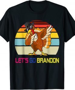 Lets Go Brandon Thanksgiving Day Dabbing Turkey Pilgrim Us 2021 Shirt